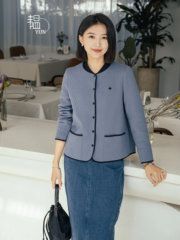 [Yun] Весна 2024 новая женская одежда классическая жаккардовая однобортная