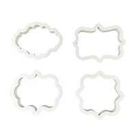 4pcs famous brand wedding flowers cookie cutters cake decorating molds sugar craft fondant chocolate kitchen baking accessories
