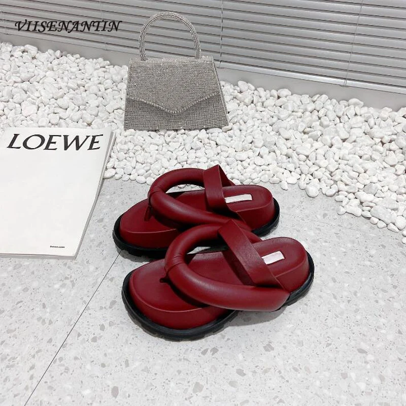 

Summer Women Slipper Shoes Chunky Flat Platform Flip Flops High Quality Outdoor Beach Flip Flop 2022 New Coming Designer Shoe