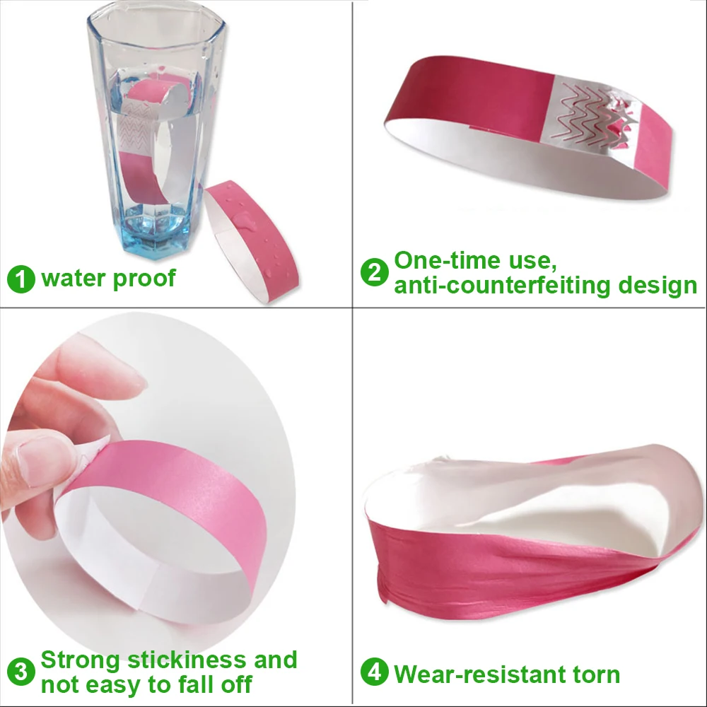 100 шт. бумажные браслеты браслет из синтетической бумаги липкий для встреч