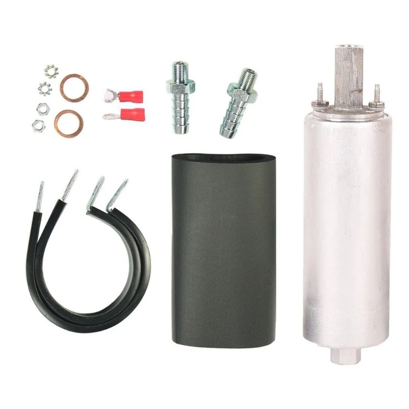 

255 LPH Inline External Fuel Pump for Walbro GSL392 Fuel Line High Pressure Pump Drop Shipping