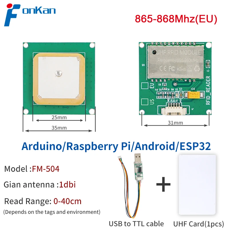 

FM-504 UHF RFID модуль для Raspberry Pi