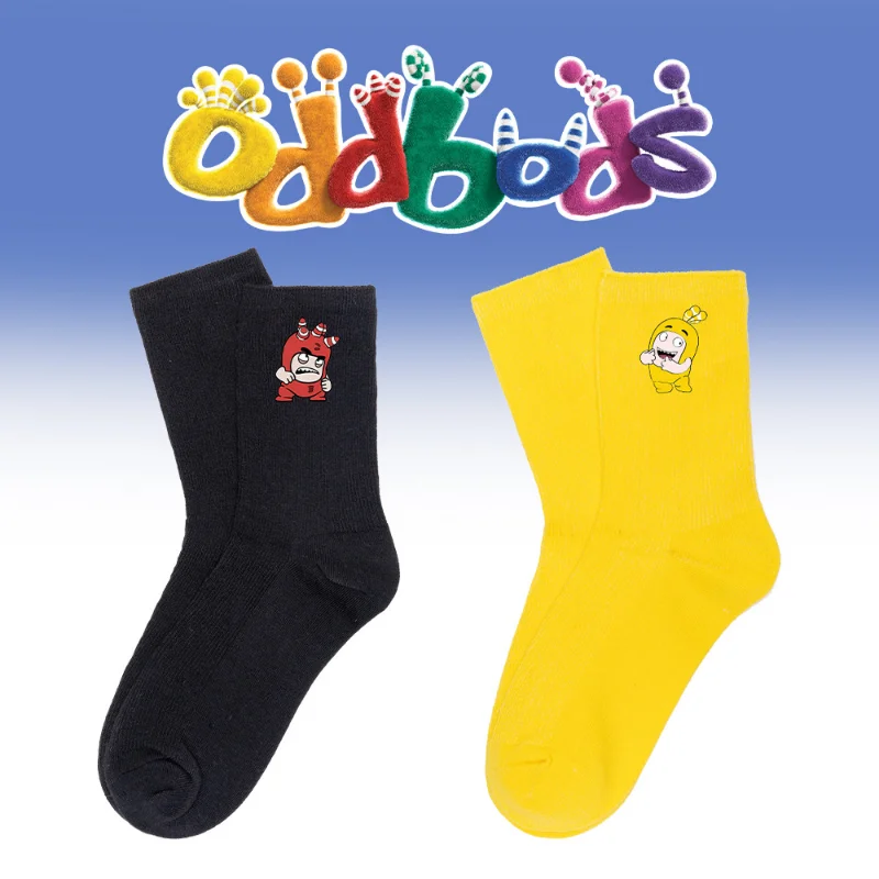 

Odbbods Women Sock Anime Cartoon Ladies Socks Crew Black Unisex Fashion Casual Cotton Sox Girls Spring Autumn Trendy Skarpetki