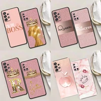 case for samsung a01 a02 a03s a11 a12 a21s a32 case a41 a72 a52s 5g a91 soft silicone cover rose gold pink princess queen