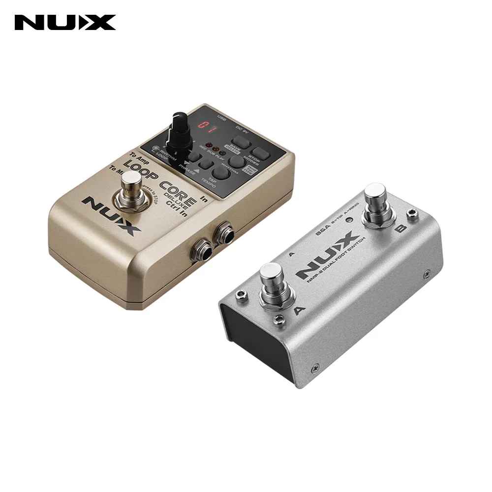 NUX LOOP CORE DELUXE 24 бит педаль петлителя с двойной педалью 8 часов записи встроенный 40