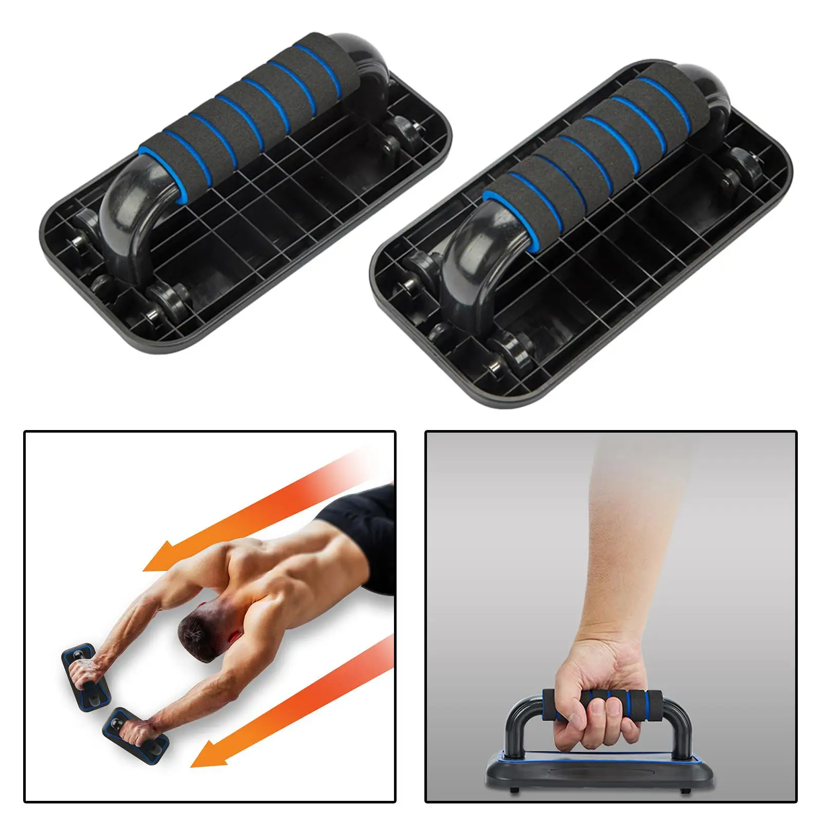 

Push Up Bars Workout for Home Fitness for Foam Handle Pad Push Up Bars for