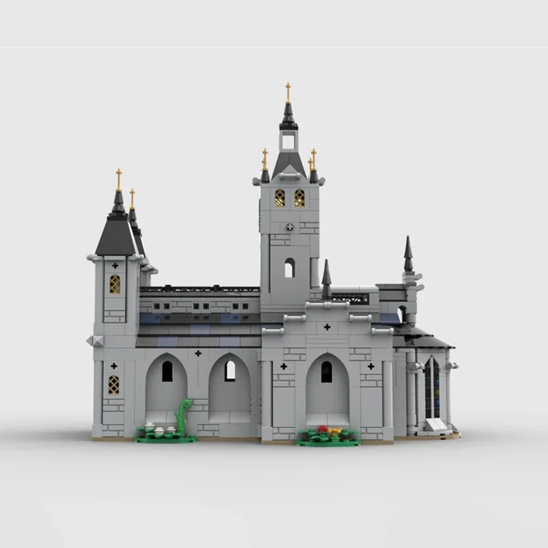 Фото Набор строительных блоков MOC, 1445 шт., средневековая церковная модель, креативная игрушка-архитектура, идеальный праздничный подарок для всех №1