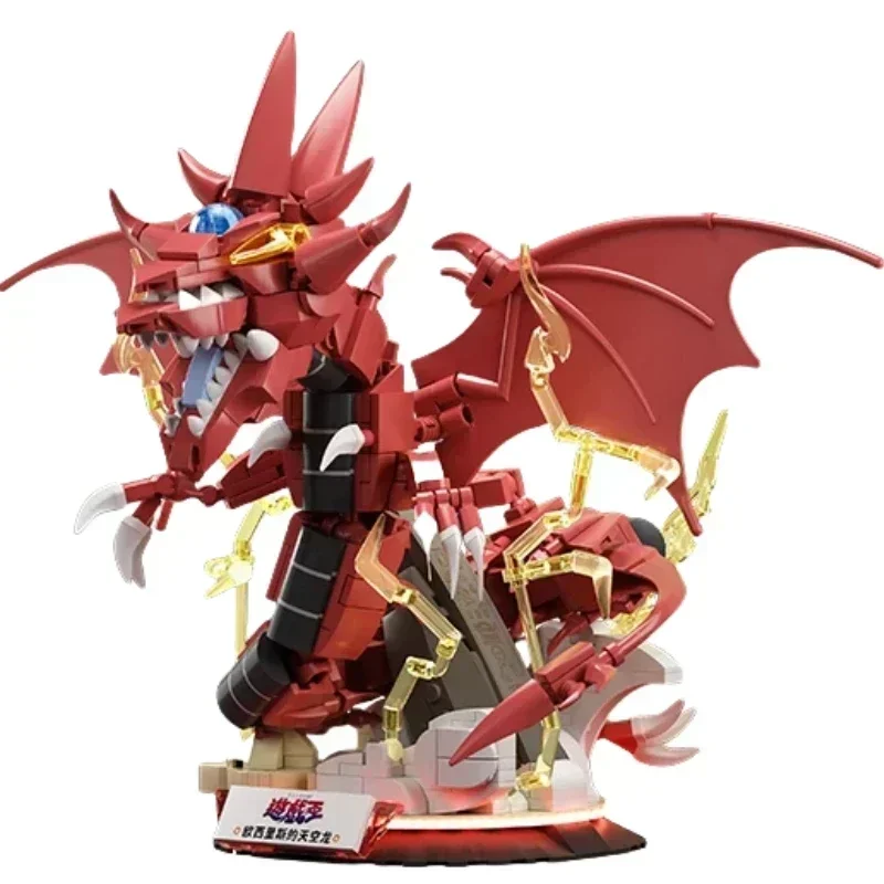 Строительные блоки Ю Ги О анимация три фэнтезийного бога модель украшения Титан