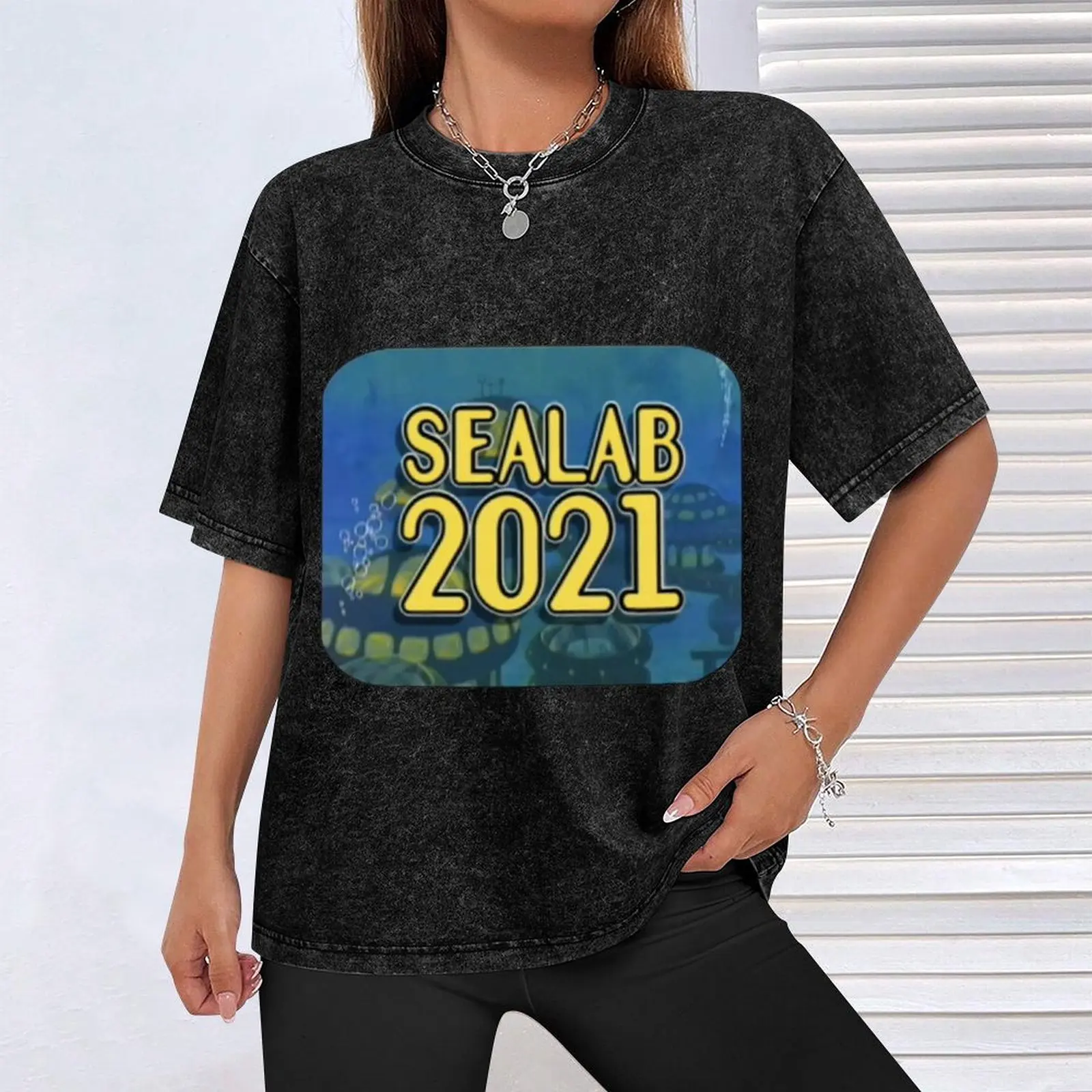 Фото Футболка Sealab 2021, удобная рабочая футболка для мужчин №4