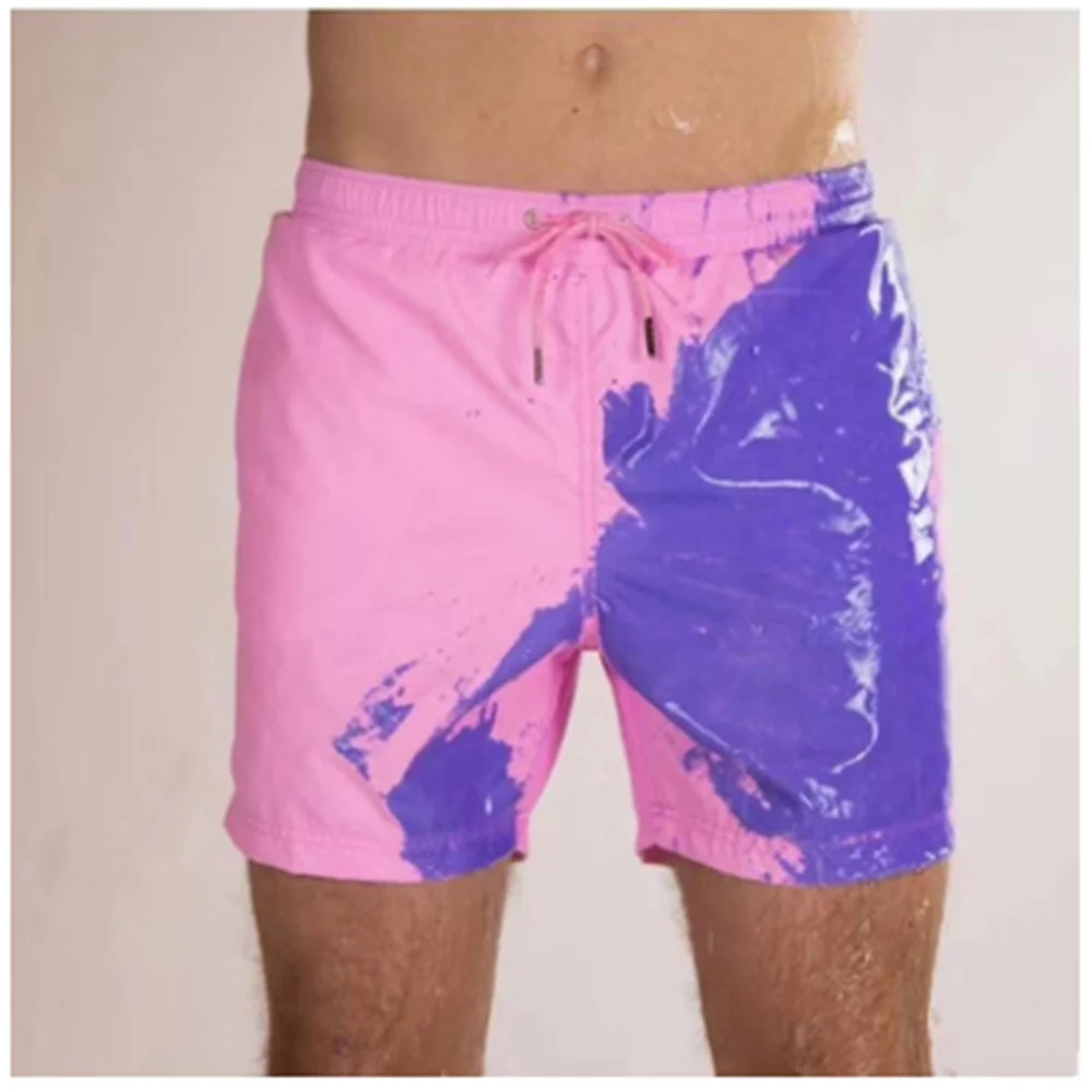 

men's swimming shorts water and Temperature-Sensitive Color-Changing Beach Pants Summer Swim Trunks surf Shorts magical swimwear