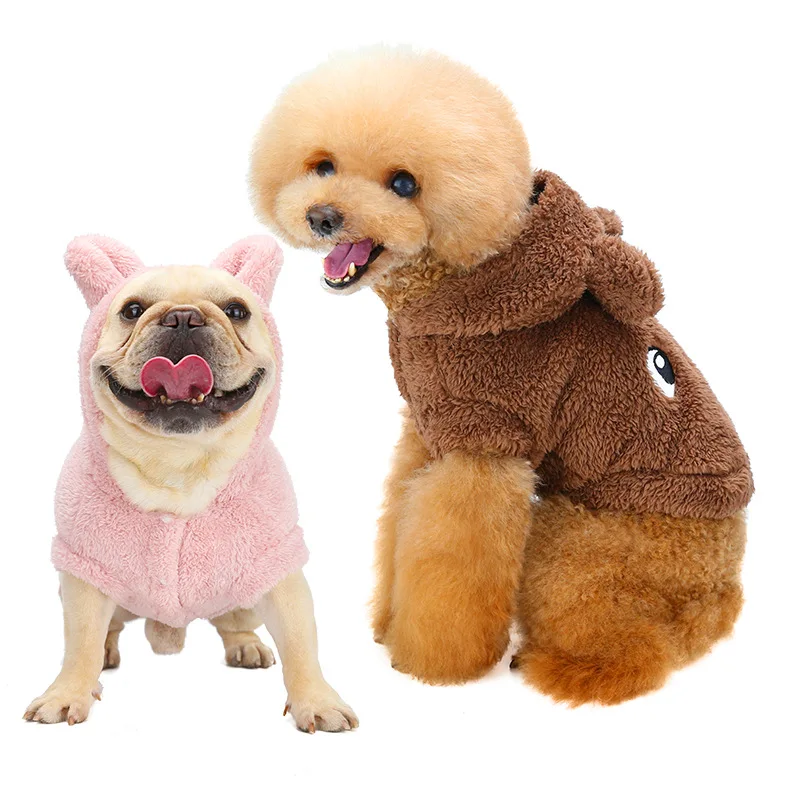 

New Pet Dog Clothes Winter Warm Dog Fleece Coat Teddy French Bulldog Clothes Cute Dog Transforms Shih Tzu Yorkie Puppy Clothes