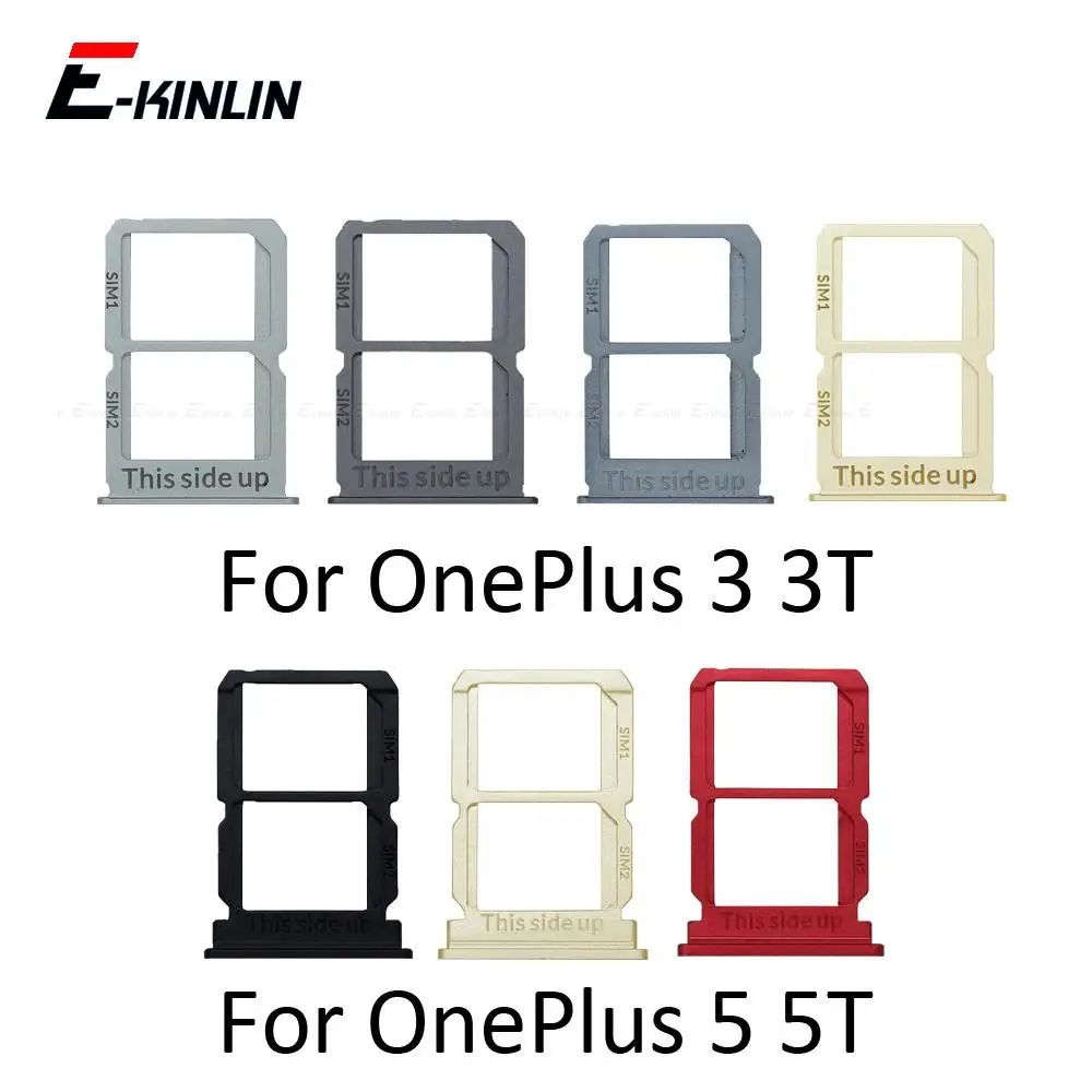 

Sim Card Tray For Oneplus 3 3T 5 5T 6 6T Sim Card Socket Slot Holder Repair Parts Whole Sale
