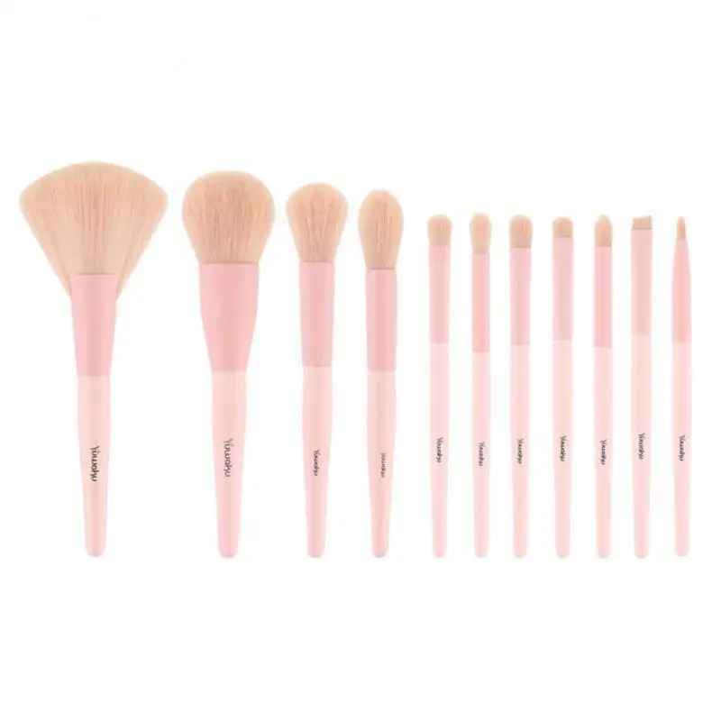 

Набор розовых кистей для макияжа BEILIPink, искусственные волосы для бровей, основы, кисти для макияжа для женщин