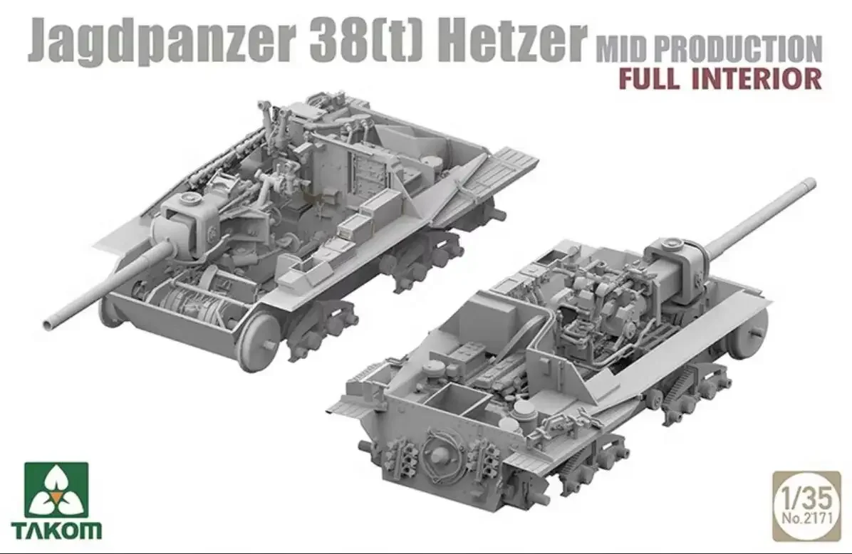 TAKOM 2171 1/35 Jagdpanzer 38(t) Hetzer Mid Production с моделью Full Interion