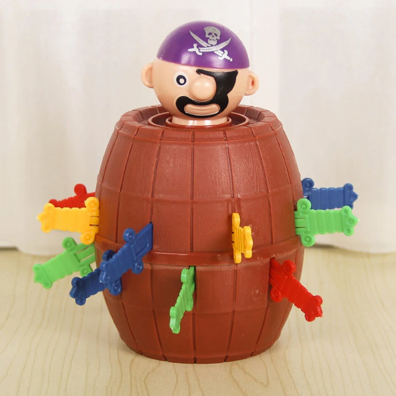 

Funny Pirate Barrel Toys Lucky Game Jumping Pirates Bucket Sword Stab Pop Up Family Friend Party Game Jokes For Child Kid Gift