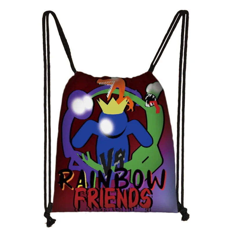 Радужный тканевый рюкзак на шнурке для друзей детей модная школьная сумка