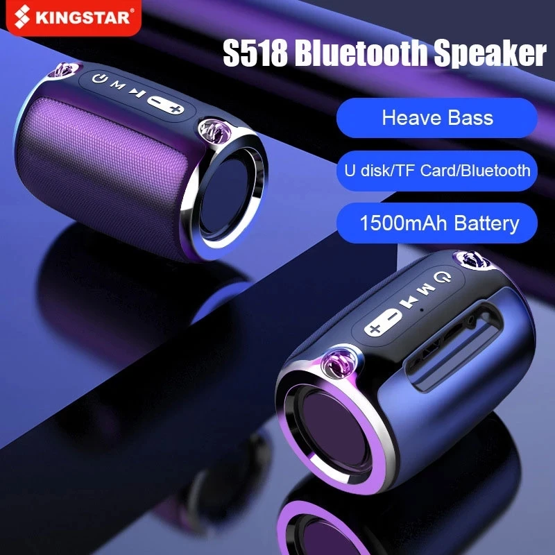 

Bluetooth Speaker with FM Radio Music Bass Subwoofer TF AUX USB Portable Small Speakers for Computer Phones S518 caixa de som