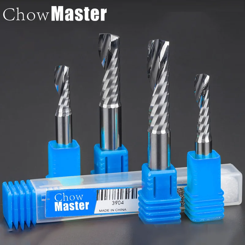 

Single Flute Spiral Router Bits 4mm 3.175mm For Cut Wood/woodworking CNC Wood milling cutter 1 Flute End Mills Wood cutters