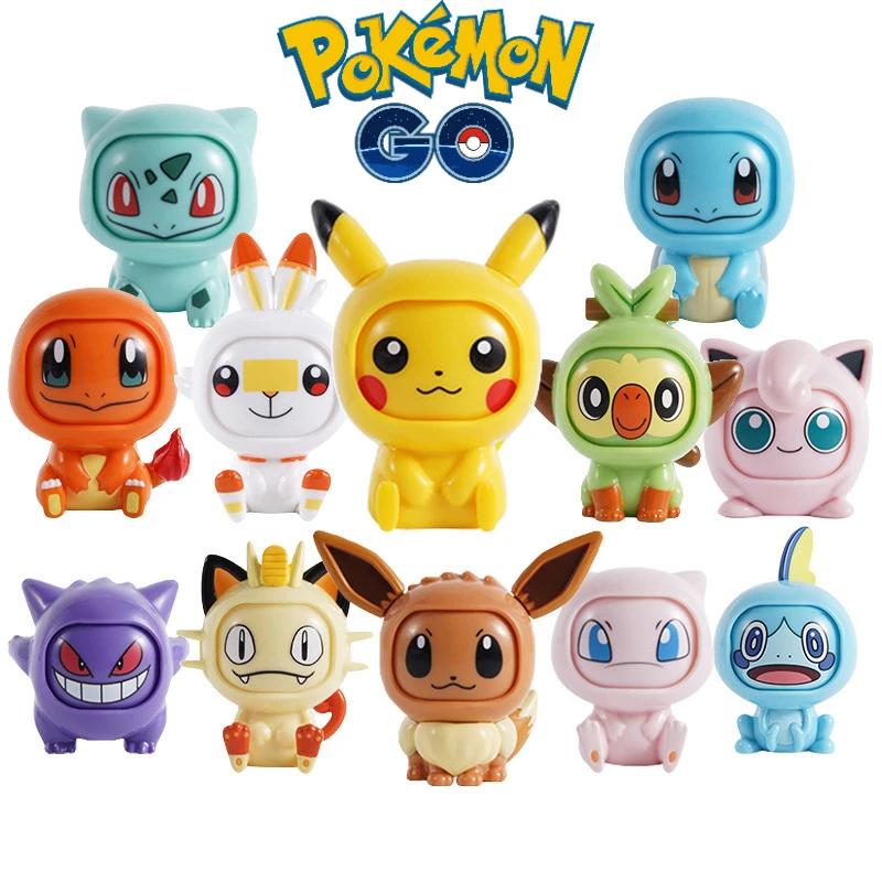 

Genuine Pokemon Pikachu Face Change Pocket Monster Pokeball Deformation Toys Charizard Gyarados Mewtwo Gengar Anime Figure Model