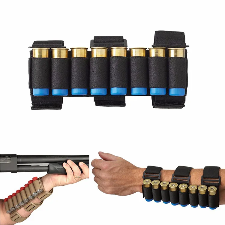 

Outdoor Hunting Tactical Bag Detachable Arm Bullet Bag 8 Rounds Shotgun Shell Tactical Conveyor Belt Pouches Hunting Accessories