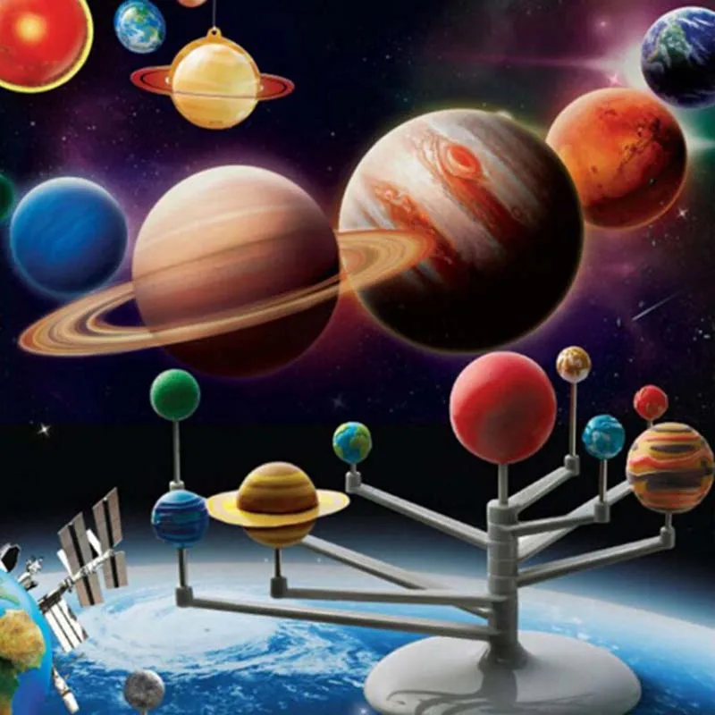 

Небольшая модель планеты make nine, головоломка «сделай сам» для сборки солнечной системы, научные и образовательные игрушки