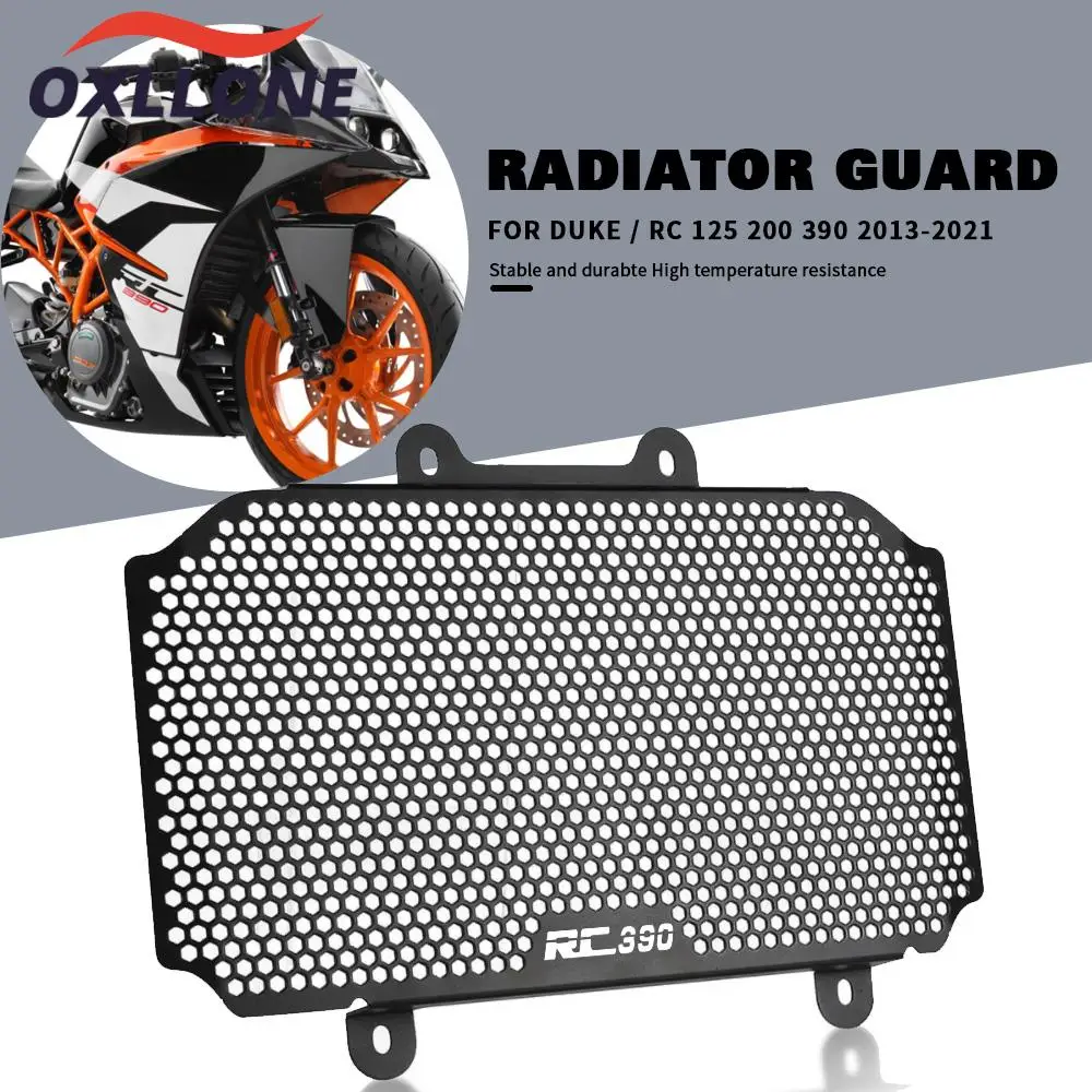 

Radiator Grille Guard For Duke 125 200 390Duke Motorcycle Engine Cooling Cover Protector RC 390 125 200 2013-2021 Accessories