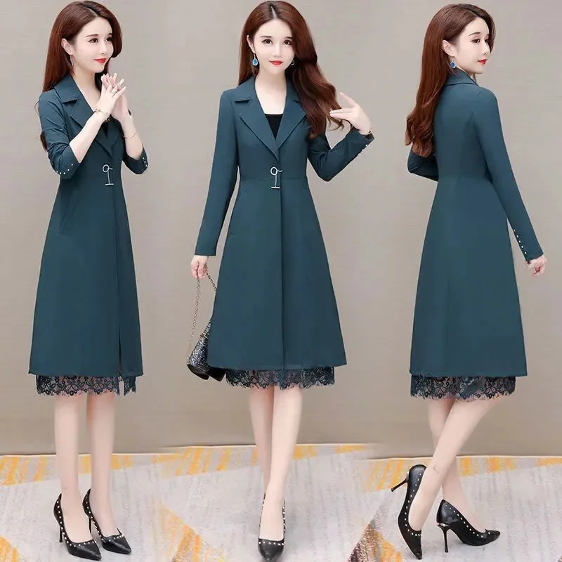 Весенне-осенняя женская верхняя одежда на подкладке большого размера 4XL 2024