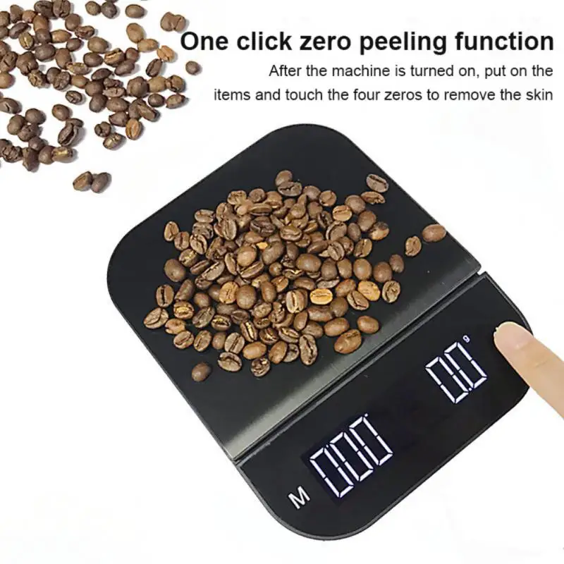

Automatic Timing Manual Coffee Scale 3kg / 0.1g Household Kitchen Scale 5kg / 0.1g Stainless Iron Table Baking Scale Kitchen