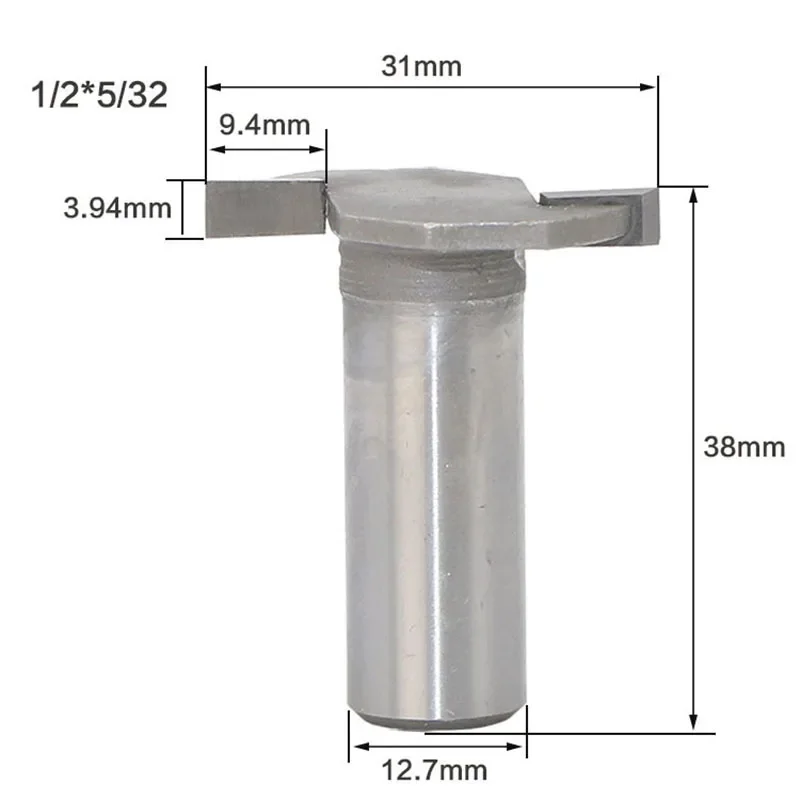 1 шт. 1/2 &quot12 7 мм фреза с хвостовиком резьба по дереву Т-образная долбежная фрезы
