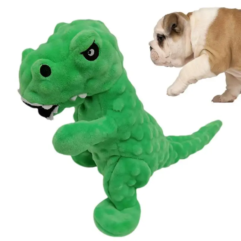 

Dinosaur Squeaky Dog Toy Interactive Plush Dinosaur Dog Chew Toy Durable Plush Dinosaur Squeaker Dog Puppy Chew Toys Funny Cute