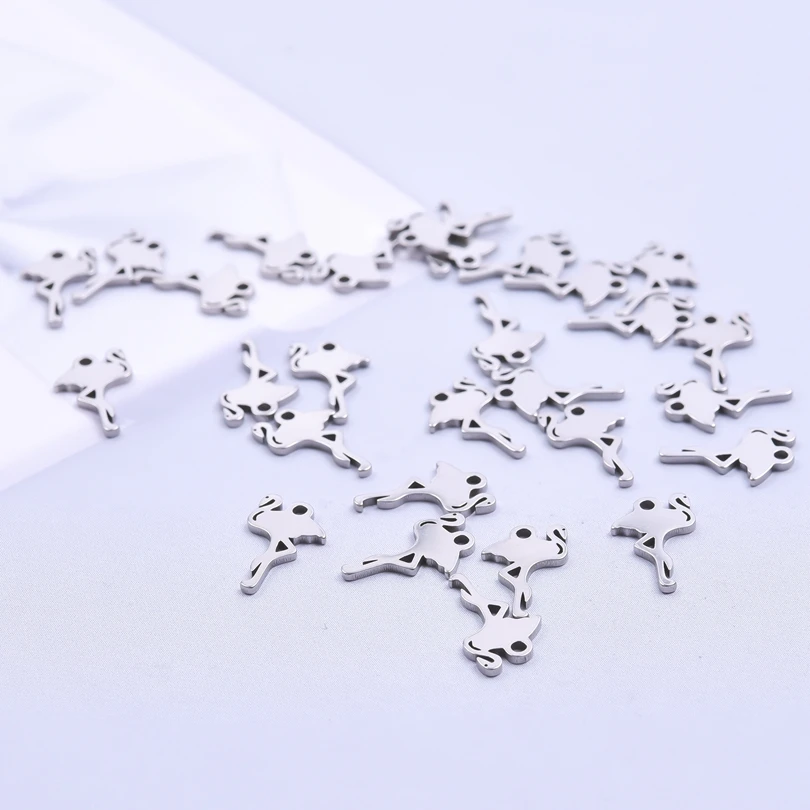 20 шт./лот Серебристые рыбьи кости Фламинго черепа пальмы розы отпечатки лап ног