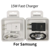 eu samsung fast charger 15w eu plug quick charge adapter type c kabel voor galaxy note 8 9 10 a3 a5 a7 s10 s8 s9 plus %d0%b7%d0%b0%d1%80%d1%8f%d0%b4%d0%bd%d0%be%d0%b5