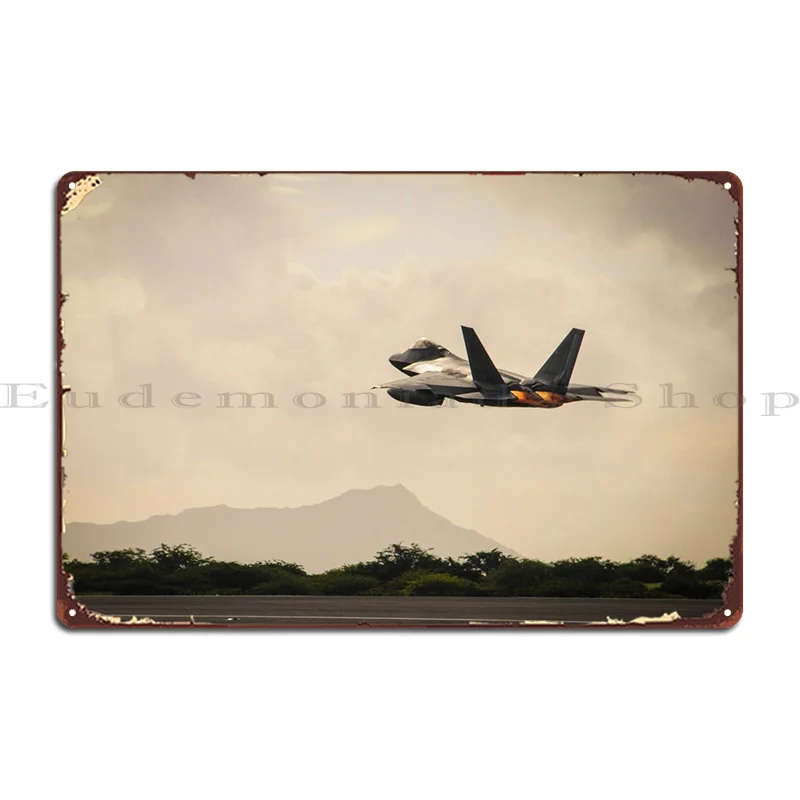 

F22 Raptor Taking Off Metal Plaque Poster Club Party Funny Home Iron Cinema Tin Sign Poster