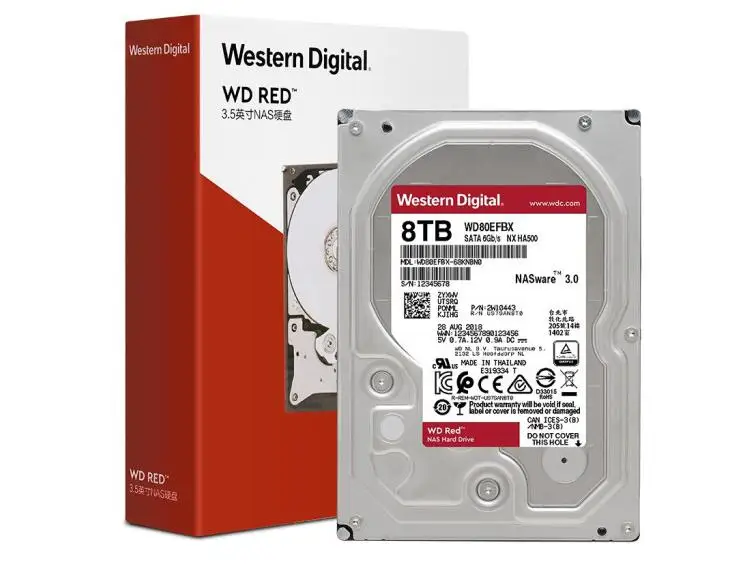 

WD Red Disk Plus 8TB SATA6Gb/s 256M Network Storage (NAS) Hard Drive Vertical (WD80EFBX)