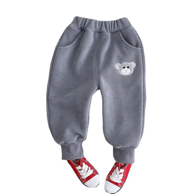 

Autumn Winter Fashion Kids Trousers Baby Girls Clothes Children Boys Thick Cotton Pants Toddler Casual Costume Infant Sportswear