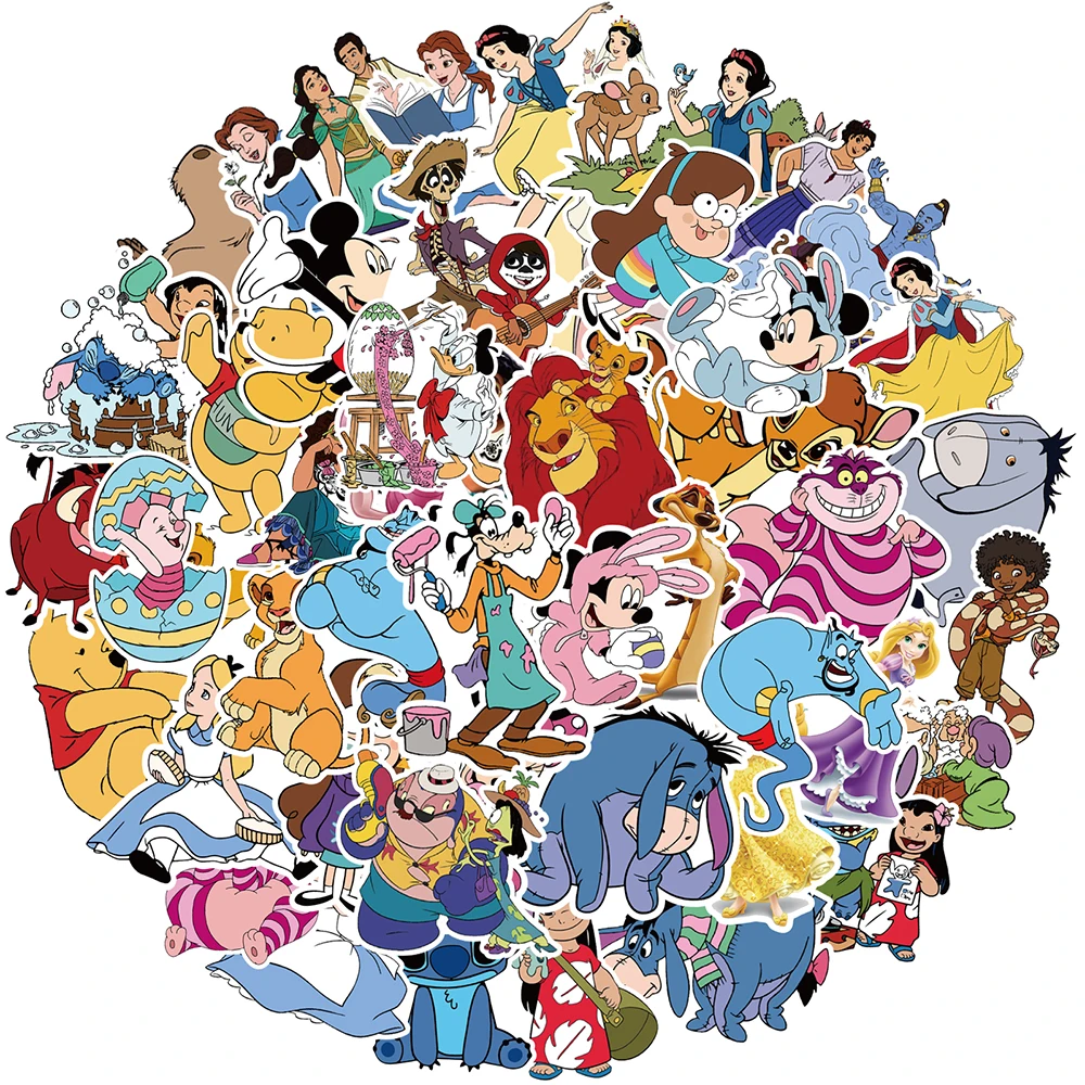 10/30/50/100 шт. Disney милый микс мультфильм аниме наклейки детские игрушки ноутбук