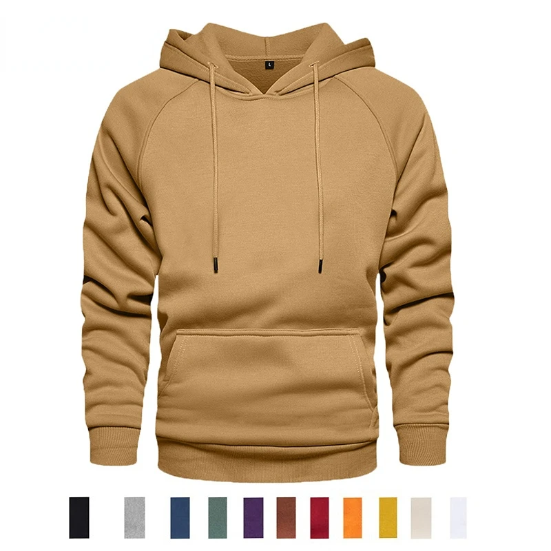 

2022 New Hoodie Men Harajuku Sweatshirt Long Sleeve Hoodie Tops with Pockets Clothes Men's Plus Size Sportswear Tops Slim Fit