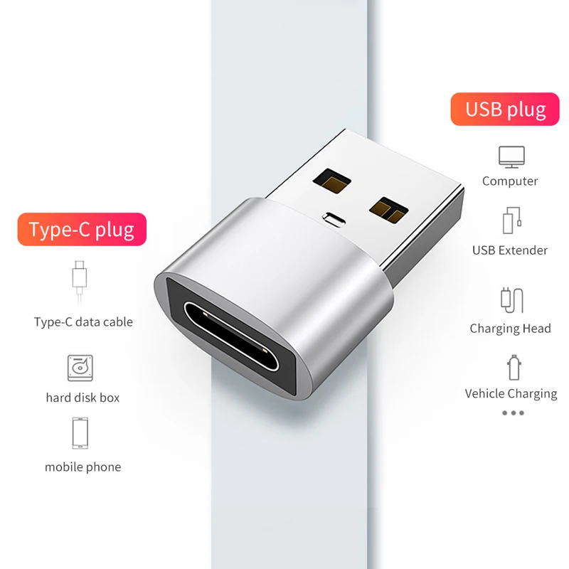 

OTG USB To Type-C Adapter USB USB-C Male To USB Type-C Female Converter For Macbook Samsung S20 USBC OTG Connector Data Charger
