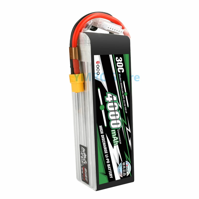 Gens ACE 4000mAh 30C 2S/3S/4S/6S 7.4V/11.1V/14.8V22.2V Lipo Battery With T-Plug/XT60 Plug for Aircraft FPV Frame Racing Drone