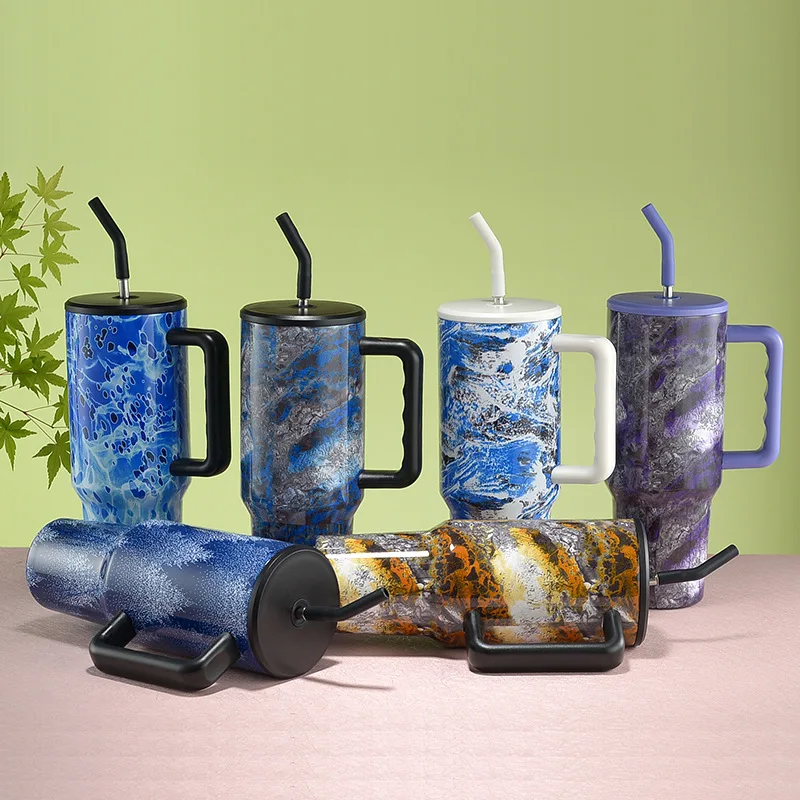 1200ml Stainless Steel Mug Coffee Cup Thermal Travel Car Aut