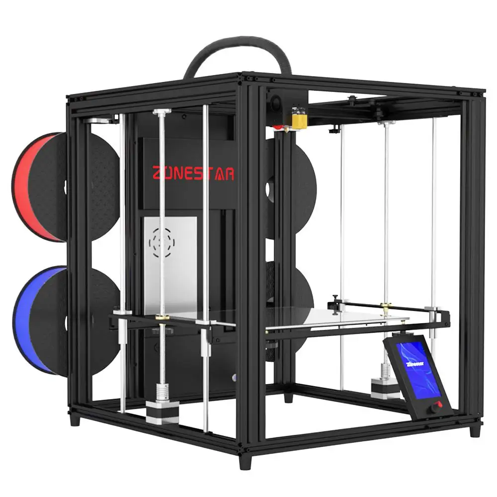 3D-принтер Zonestar Z9V5 Pro 4 экструдера Titan смешивание цветов 300*300*400 мм большой размер
