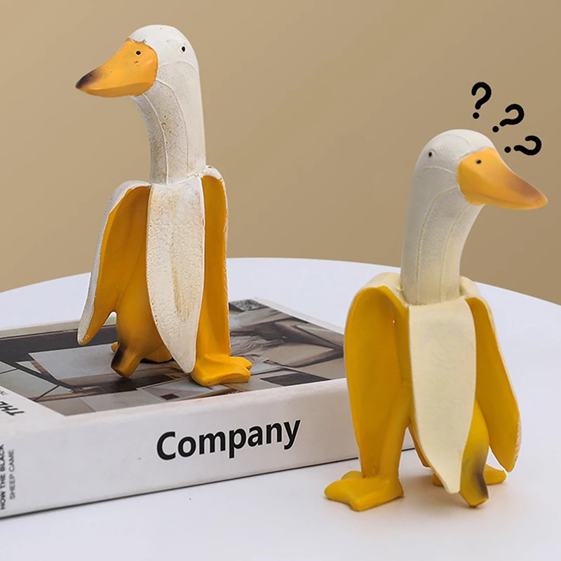 

Банановая утка, креативное украшение для сада, скульптуры, винтажное украшение, аксессуары для дома