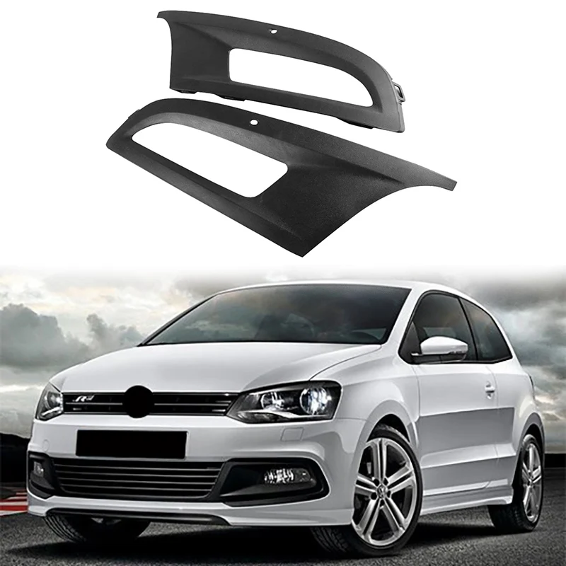

Car 1 Pair Front Bumper Lower Side Fog Light Surround Grille Cover Fit for -Polo 2011-2013