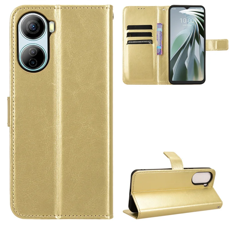 Противоскользящий кожаный чехол для телефона ZTE Nubia LVY со шнурком и держателем