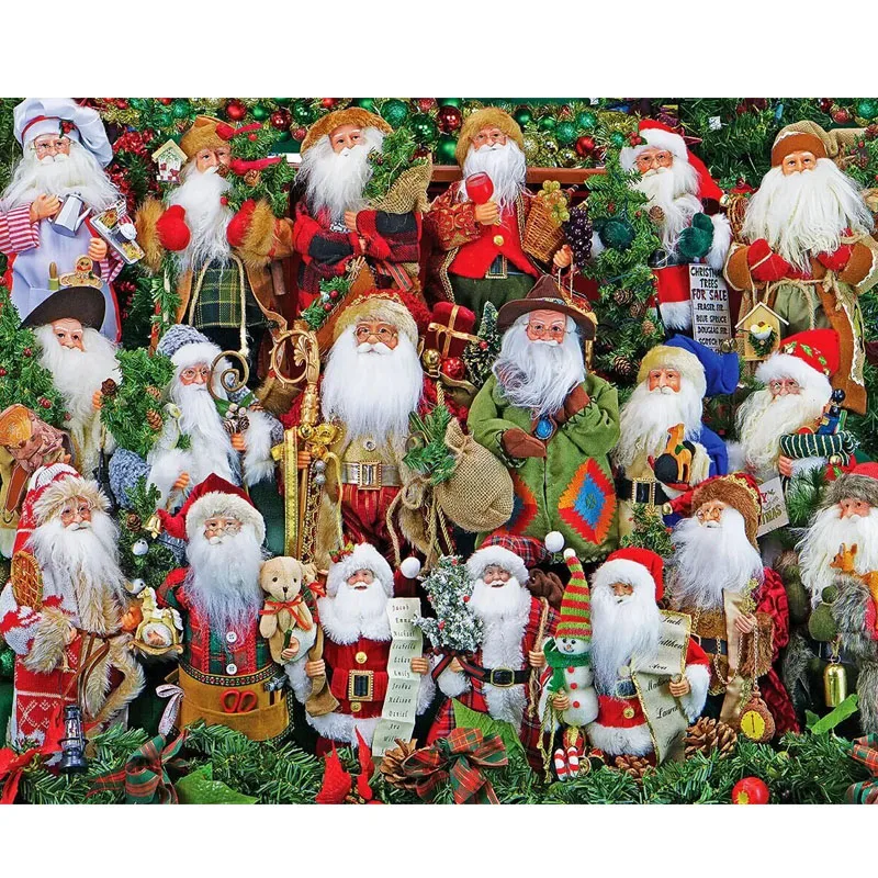 

Sunature 5D Full Square Round Drills Santa Diamond Painting Poured Glue Canvas