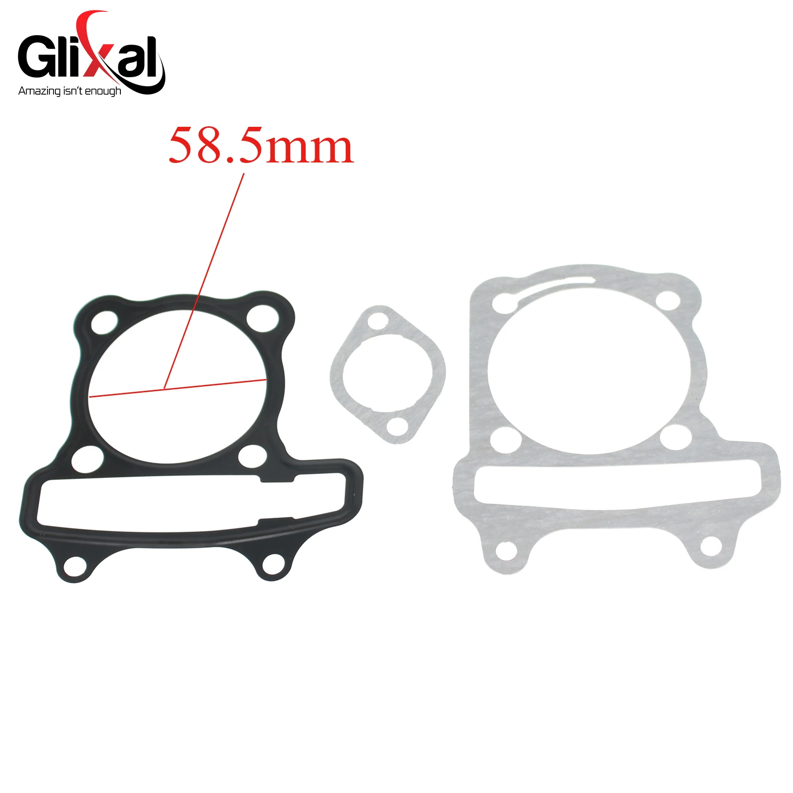 

Glixal GY6 125cc 150cc 155cc 170cc 180cc головка цилиндра и базовый комплект прокладок для 152QMI 157QMJ 4-тактный скутер мопед ATV ДВИГАТЕЛЬ