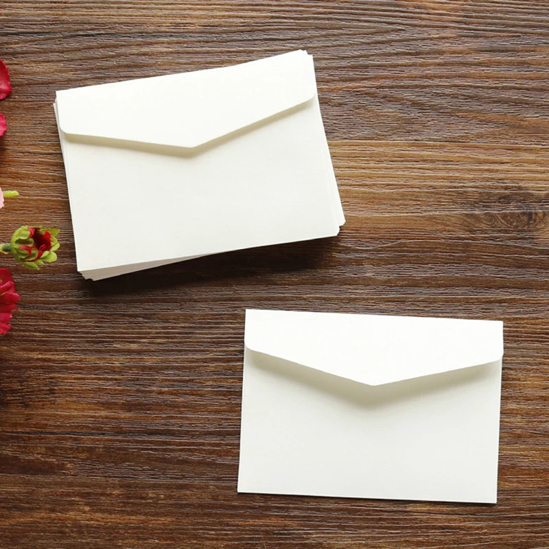 

10pcs/Lot White Kraft Paper Envelope Stationery Postcard Kraft Envelope