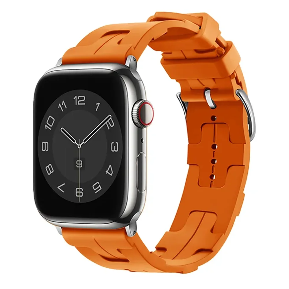 

New Kilim Single Tour Strap For Apple Watch Band 44mm 40mm 49mm 45mm 41mm Silicone bracelet iwatch series 9 se 3 5 6 7 8 ultra 2