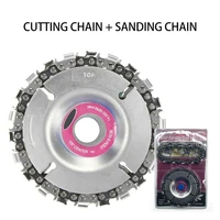 4 inch angle grinder with chain disk wood slotting saw blade woodworking cutting blade cutting chain disk