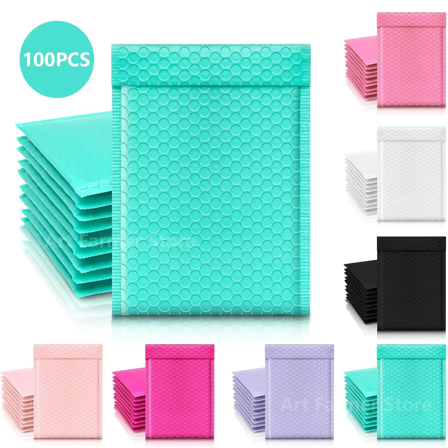 Конверты Mailer 100 шт. упаковка зеленая сумка доставка маленькая конверты товары для